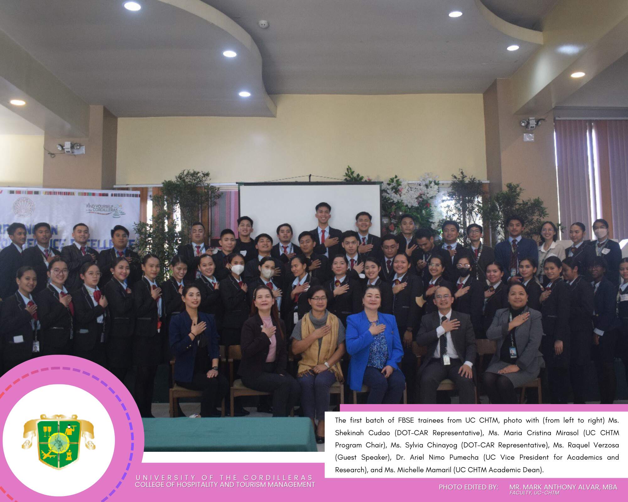 UC CHTM Partners with the Department of Tourism – CAR for Filipino Brand of Service Excellence Training