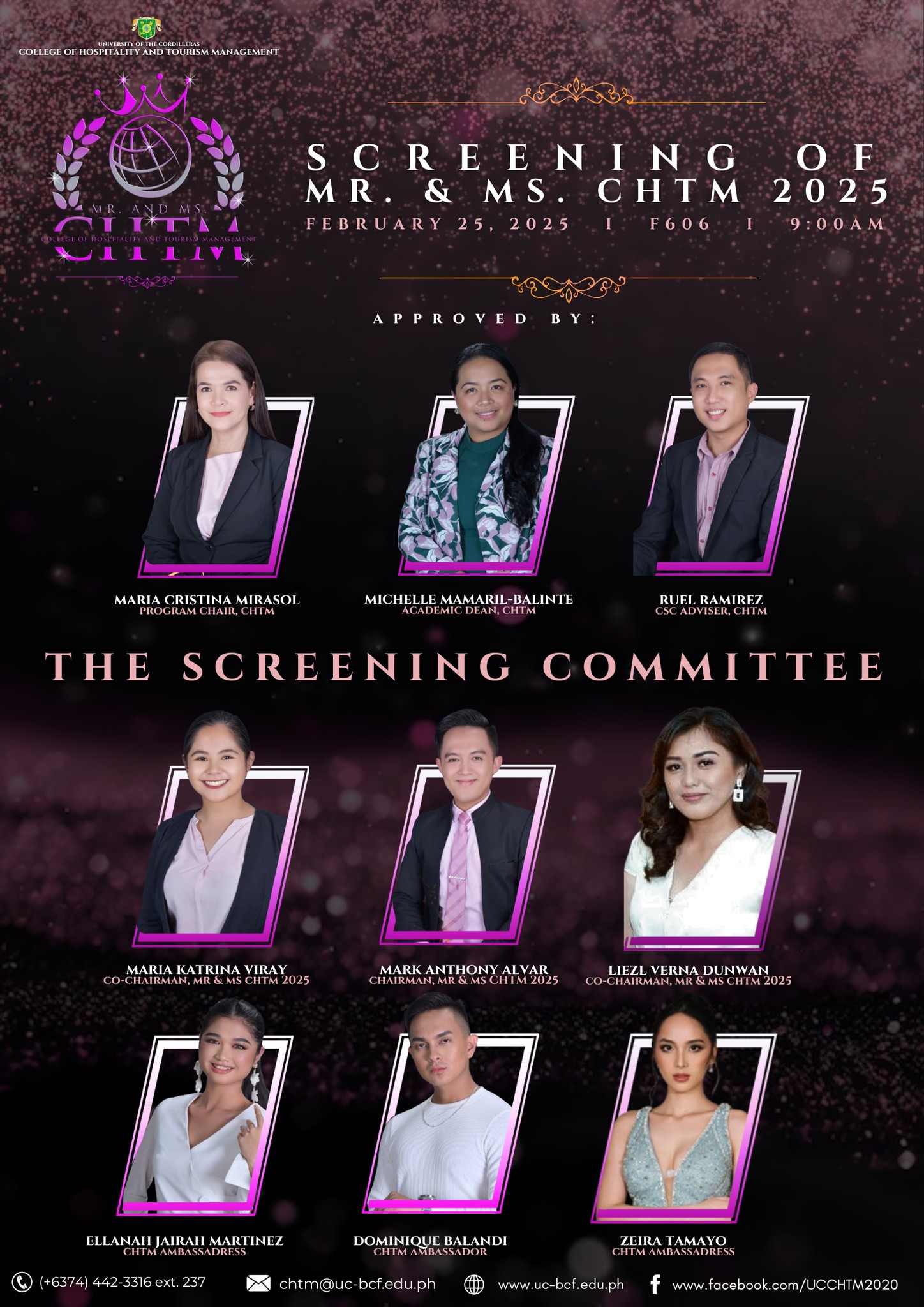 MEET THE SCREENING COMMITTEE FOR MR. & MS. CHTM 2025!